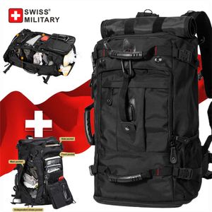 Mochila de viaje de gran capacidad SWISS MILITARY 50L 70L, bolsa de almacenamiento de zapatos independiente para entrenamiento deportivo, bolsas para ordenador portátil