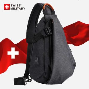 Sac à bandoulière multifonctionnel étanche Anti-vol pour hommes, militaire suisse, grande capacité 9.7 IPAD, sacs à bandoulière à la mode