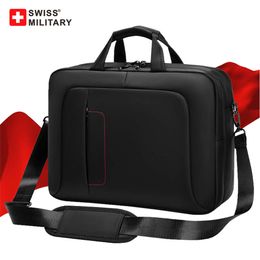 ZWITSERSE MILITAIRE Herenhandtas Business Crossbody Nieuwe Grote Capaciteit Waterdichte Aktetas 16 "Laptop Draagbare Kantoortas