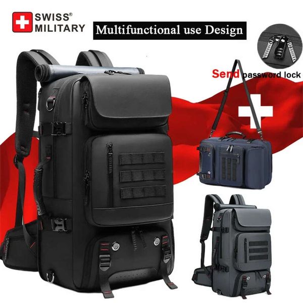 Sac à dos militaire suisse pour hommes, étanche, 17 pouces, pour ordinateur portable d'entreprise, escalade en plein air, antivol, Mochila