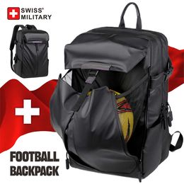 Mochila deportiva militar suiza, impermeable, separación en seco y húmedo, gimnasio para niños, baloncesto, pelota de fútbol, bolsa para ordenador portátil