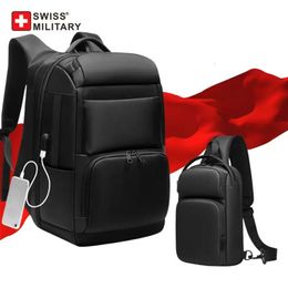 SWISS nouveaux hommes voyage étanche 17 pouces ordinateurs portables d'entreprise sac à dos en plein air escalade antivol Lage sac Mochila école