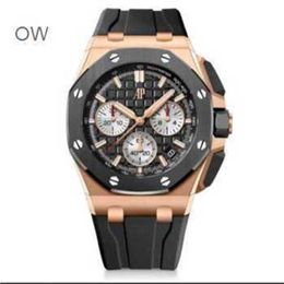 Swiss Royal Oak Offshore Serie Audpi Orologio da uomo Tendenza moda Quarzo Serie Audpi Orologio da polso meccanico automatico da uomo Nuovo materiale in oro rosa WN-TUMP