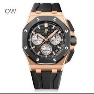 Swiss Royal Oak Offshore Audpi-serie herenhorloge Modetrend Quartz Audpi-serie Heren automatisch mechanisch polshorloge Nieuw roségoud Materiaal WN-TUMP