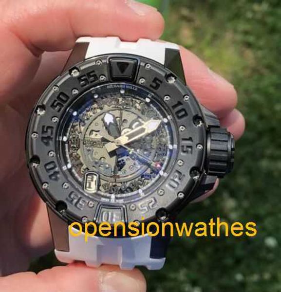 Reloj deportivo suizo Richardmills Relojes automáticos mecánicos de lujo Richardmills Divers Watch Rm 028 Todo negro Limitado a 30 piezas HBM2