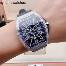 Reloj suizo Franck Muller Relojes Automático Frank Fm Mens V45 Precisión Acero Trasero Diamante Maquinaria