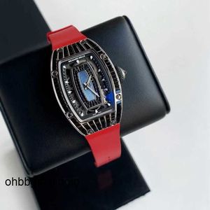 Swiss Watch Richamills Womens Watches Mille RM Wristwatch RM0701 18K Platinum Black Diamond Automatique mécanique Womens RR
