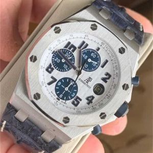 Reloj suizo Royal Oak Offshore Audpi serie reloj para hombre Fashion Trend Quartz Piglet 26170stood305cr01 Código de tiempo azul marino St# 424 WN-ME39