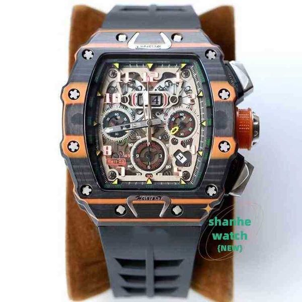 Swiss Watch ZF Tourbillon Movimiento automático Mecánica de lujo Fibra de carbono NTPT ETA 7750 Table de Spaphire Sport ES