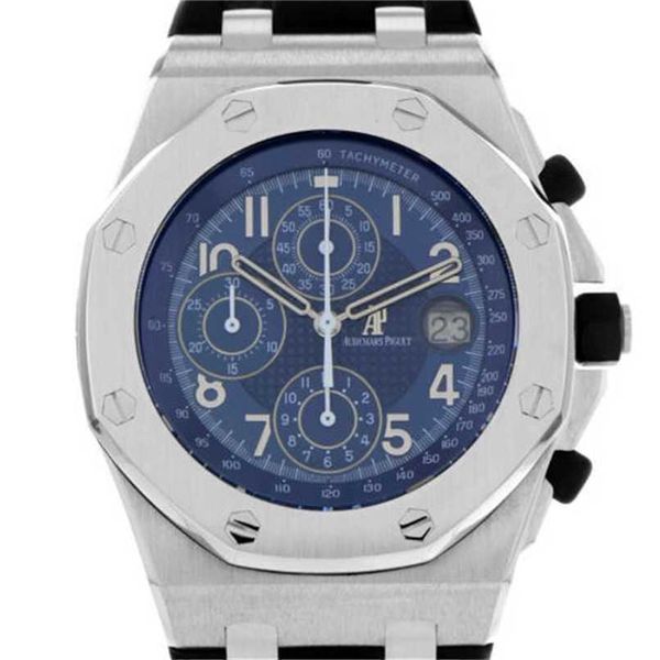 Relojes suizos Audema Pigu Relojes de pulsera de lujo Serie Royal Oak Royal Oak Offshore 26061BC Orgullo de Rusia Reloj de platino de 44 mm WN-JMGH