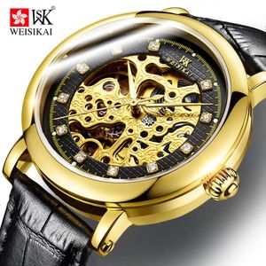 Zwitsers weskey Business waterdicht diamanten herenvolautomatisch mechanisch horloge