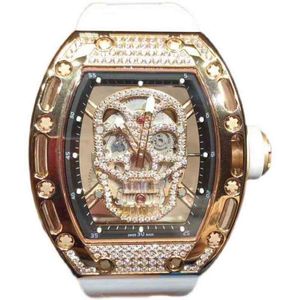 Zwitsers ZF Factory Tourbillon Watches Polshorwatch Luxury Designer Heren Volledig automatisch mechanisch horloge Skull Sky Star Studded Tape Gepersonaliseerd mode waterdicht