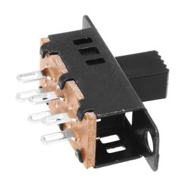 Commutateur 10 pièces haut bouton 6 broches 3 positions DPDT panneau coulissant 0.5A 50V DCSwitch