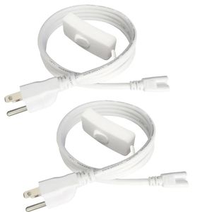 Conector de Cable de tubo LED de 2/3 pines, enchufe de EE. UU., extensión de alimentación para integración, accesorios T5 T8, accesorio de conexión