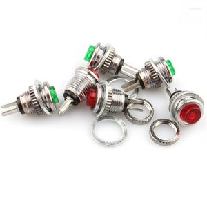 Interrupteur 20PCS DS-101 8mm Rouge Vert On / Off Bouton-poussoir Mini Lockless Momentané Micro Normalement Ouvert