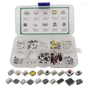 Commutateur 250 pièces/boîte 10 modèles Micro SMD Kit de connecteur Tactile voiture télécommande tablette momentané clé tactile bouton poussoir commutateurs