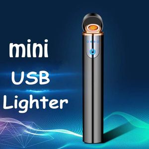 Schakel e-sigaret lichtere elektronische lichtere USB-aanstekers aanraaksende winddichte vlakkeless oplaadbaar voor het roken van heet