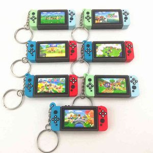 Switch Game Machine Keychains Nintendo Commutateur Porte-clés de charme Pendentif en caoutchouc souple Caoutchouc PVC Chaînes de clés de jeu Jouets Jouets Jouets Joa bijoux G220421