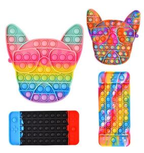 Switch GamePads Push Bubble Sensory Toy Juego de juguete Joystick Controlador Autismo Especial Estrés Continistante Tie Dye Rainbow Dog Relief para niños ChildrenA579291675