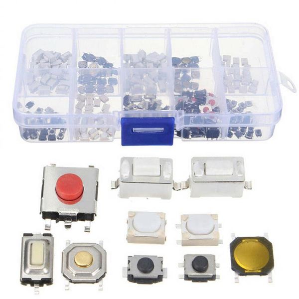 Modèles de commutateur 250 pièces Tact Tactile bouton poussoir Kit clé à distance micro-interrupteur bricolage outil accessoires SwitchSwitch