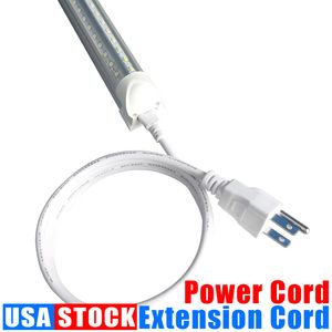 Cable de alimentación para interruptor T5/T8, cable conector de 2 pines, extensión LED, tubos fluorescentes integrados, luces de 1 pie, 2 pies, 3,3 pies, 4 pies, 5 pies, 6 pies, 6,6 pies, 100 unidades Crestech