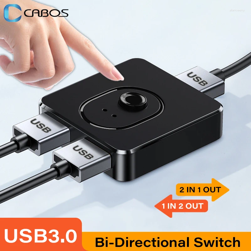 Switch USB 3.0 Hub 1x2/2x1 Switcher Splitter USB2.0 Shared Controller för bärbar datorskrivare Tangentbordmus