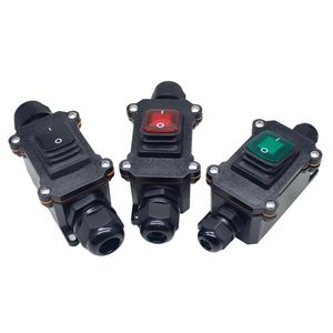 Schakel waterdicht 16a zware duty grote stroom inline kabel aan/uit Max LED -indicator PG9Switch