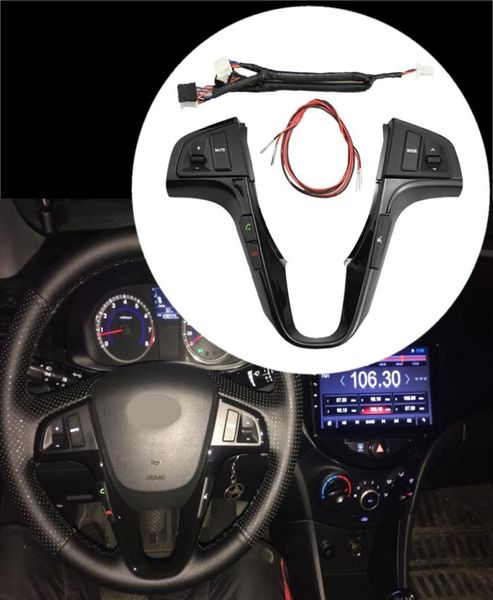 Interruptor con retroiluminación Botón de volante o control de volumen y música 2010-2016 para Hyundai VERNA SOLARIS1122574