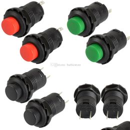 Interruptores 2 uds bloqueo autoblocante apagado-encendido botón coche barco interruptor 12Mm 428 B00274 Drop Delivery 2021 Office School Business Industri Dhxqj