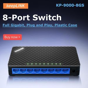 Schakelt 8 poort volledige gigabit plastic onbeheerde netwerk Ethernet Switch