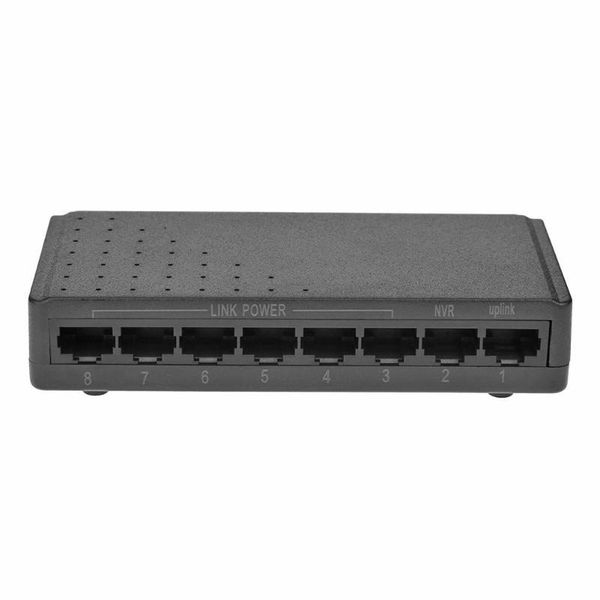 Commutateurs 8 Port Poe Switch Ethernet 100m Réseau IP Cameras NVR Up UpLink Network commutateurs 6 Poe Hub sans adaptateur d'alimentation