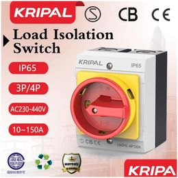 Switches Accesorios Kripal IP65 Desconnector 40A Interruptor de aislador 220V Control manual eléctrico de alta calidad 240108 Entrega de caída H DHXCD