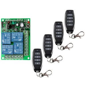 Accesorios de interruptores Smart Multiple DC 12V 24V 10A 315433 MHz 4CH 4 CH Relé inalámbrico RF Interruptor de control remoto Receptor1 2 3 Transmisor 231202