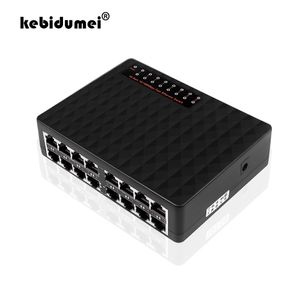 Schakelt Kebidumei Ethernet -schakelaar 10/100 MPBS 16Port Ethernet Network Switch Switches LAN RJ45 VLAN HUB Desktop PC Switcher