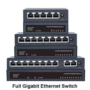 Switches Mini Gigabit Switch 5/8/10Port Ethernet Network Switch Plug en Play 1000 Mbps Fast RJ45 Switcher LAN Switching Hub Adapter