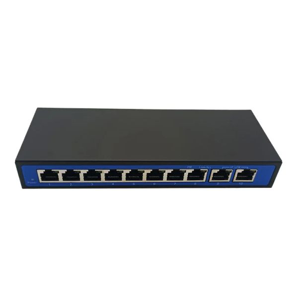 Commutateurs Poe Switch Alimentation Dock Dock Network Surveilling 10m100m1000m 4 port 8 port gigabit Fast Ethernet commutateur Splitter Splitter Splitter
