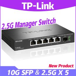 Switches Tplink 10GB SFP Web Management Switch 2500Mbps Puerto de red+10000m Puerto óptico Ethernet 2 5 Gigabit Switch TLSE2106