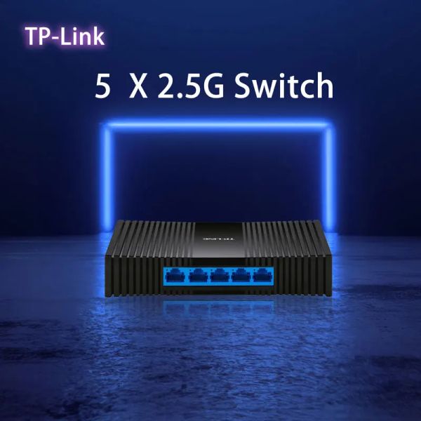 Commutateurs TPLINK 5 Port 2,5 Gbps Interrupteur Ethernet 2500m Réseau RJ45 Plugplay Networking Hub Internet Splitter 1G Commutateurs