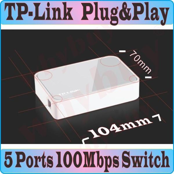 Commutateurs Plug TpLink Play 5 RJ45 Ports Interrupteur de bureau 100 Mbps SOHO Ethernet Switcher LAN GROP