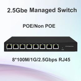 Switches Web Managed 8 Ports 2.5GB POE Switch 802.3bt Multi Gigabit LAN 2500 Mbps WiFi6 -verbinding