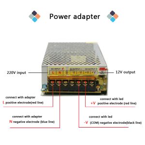 Schakel de voedingstransformatoren AC 220V naar DC 12V Source Adapter SMPS voor LED Strip CCTV 1A 2A 3A 5A 10A 15A 20A 25A 30A 33A