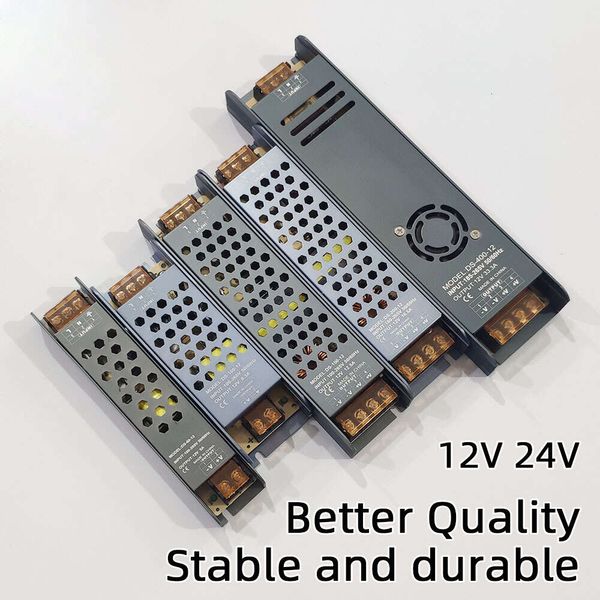 Suministro de conmutación AC220V a DC 12V 24V Adaptador de potencia 60W 100W 150W 200W 300W 400W Controlador para tiras LED Transformadores CCTV