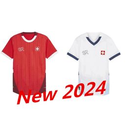 Suisse 2024 Euro Cup Soccer Jerseys Swiss National Team Elvedi Akanji Zakaria Sow Rieder Embolo Shaqiri Home Football Shirts 999