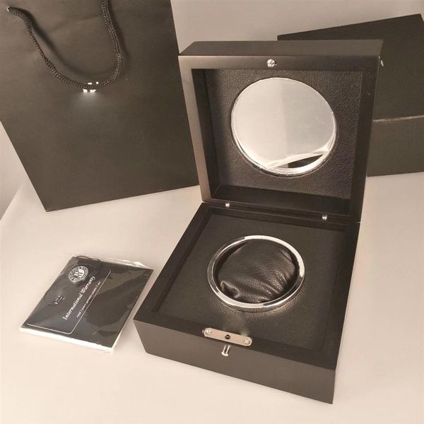 Boîtes de montres de marque suisse avec sac de prapers Boîte de montre de luxe Boîtes de montres noires Hub Boîte de montre d'origine pour LSL9013 Spot Supp242K