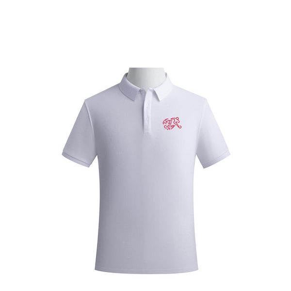 Polo nacional de Suiza para hombre y mujer, camisa de gama alta de algodón peinado con doble cuenta, camiseta informal de color sólido con ventilador