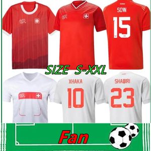 Suisse Soccer Jerseys 2024 Euro Cup Swiss National Team Elvedi Akanji Zakaria Sow Rieder Embolo Shaqiri Home Football Shirts SIZE S - 4XL