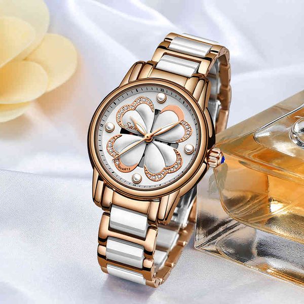 Suiza Sunkta Ceramic Quartz Watch Women Casual Luxury Wristwatches Pulsera de regalo Relogio Feminino Montre Relogio 210517