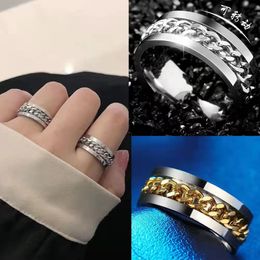 Swivel Bottle Opener Ring Men and Women Personality Trend Lovers Roestvrij stalen paren Ring Groothandel