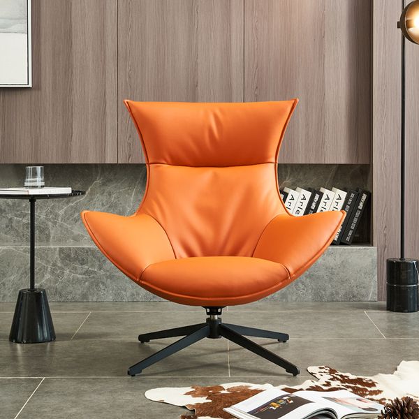 Chaise pivotante chaise canapé en cuir avec fauteuil de salon moderne moderne inclinable inclinable luxe relaxant plancher de fauteuil meuble de maison doux