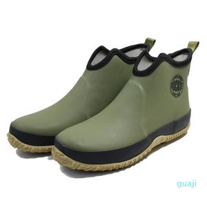 Swonco hommes chaussures en caoutchouc bottes de pluie imperméables automne mâle chaussures imperméables courtes